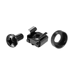Uxcell M6x12mm Server Rack Cage Nuts Black 50Set, Mounting Screws for Server Shelves