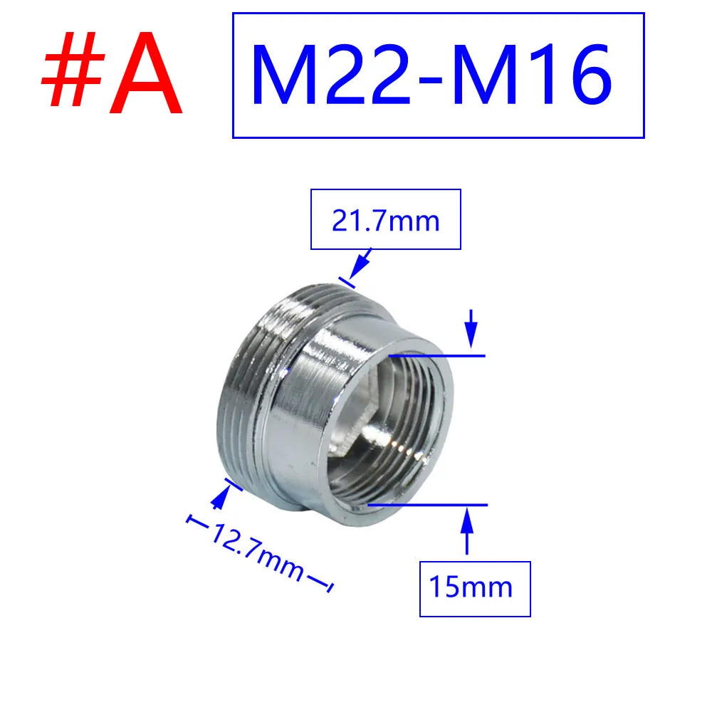 Conector macho hembra de latón para grifo, accesorio de cobre, M16, M17, M18, M19, M20, M22, M24, M28, M32, 1/2\