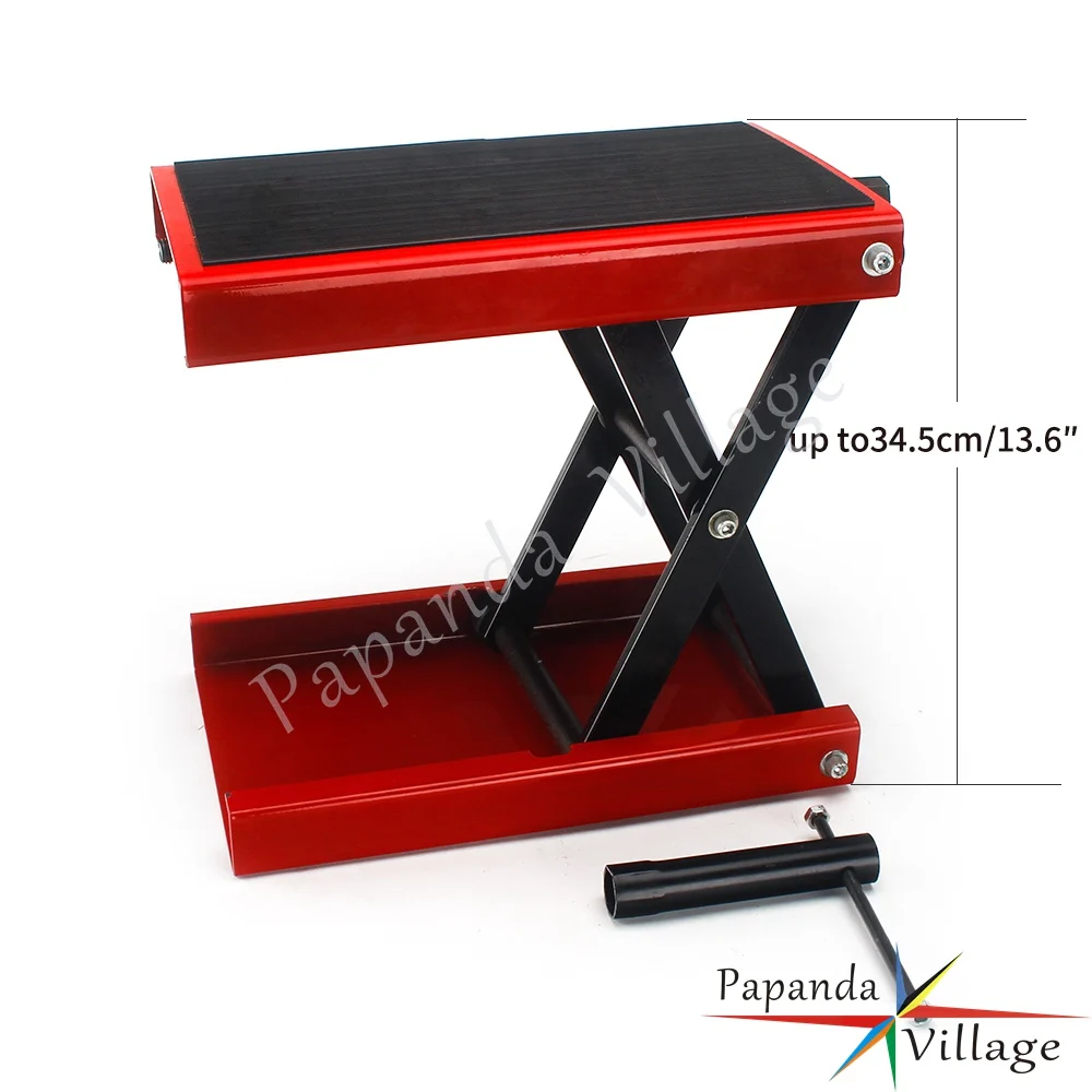 1100 lbs Motorcycle Repair tool Lift Center Scissor Lift Jack Wide Flat Hoist Stand for Street Bikes Cruisers ATVs Repair Stand 