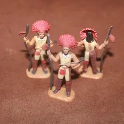 Simulation Indians Patriarch Miniatures Ornaments Girl Picking Fruit Women Carrying Children Action Figures Figurine Model Toys