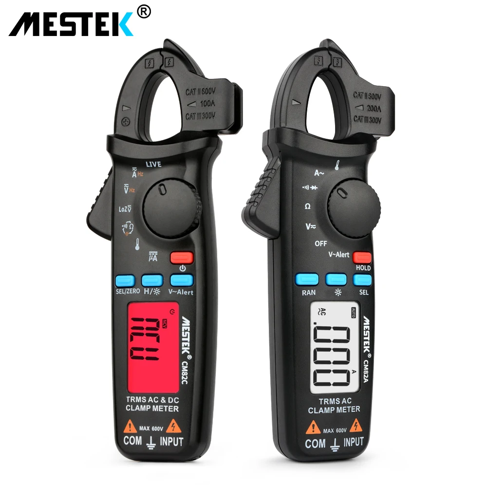 True RMS Digital Clamp Meter MESTEK CM82A/B/C DC AC Current Voltage Ampere NCV Ohm Tester Ammeter Multimeter Electrician Tool