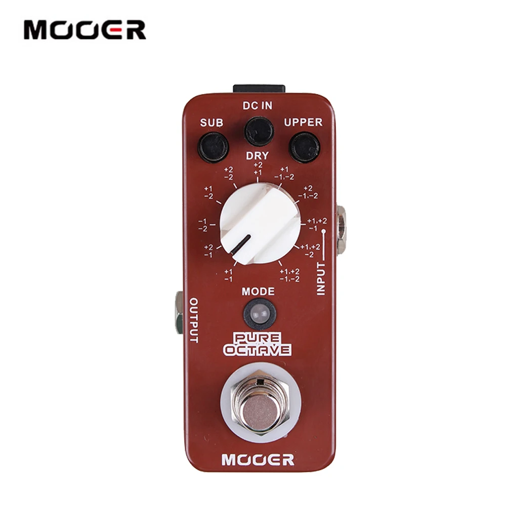 MOOER PURE OCTAVE Guitar Pedal Mini Octave Guitar Effect Pedal 11 Octave Modes True Bypass Full Metal Shell Guitar Accessories