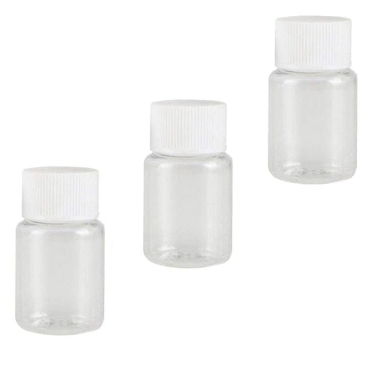 10 Stück 15ml/20ml/30ml/50ml/100ml Nachfüllbare Versiegelte Fläschchen Reagenzbehälter Kunststoff-Schraubverschluss – Detail 3
