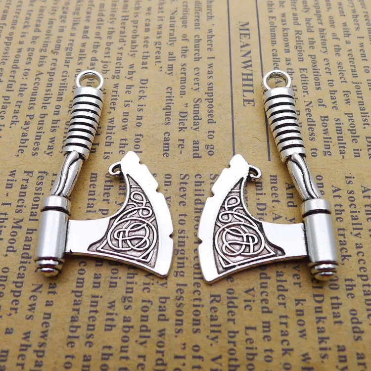 4pcs/Lot 25x43mm Antique Silver Color Big Axe Charms Pendant For Jewelry Making DIY Jewelry Findings