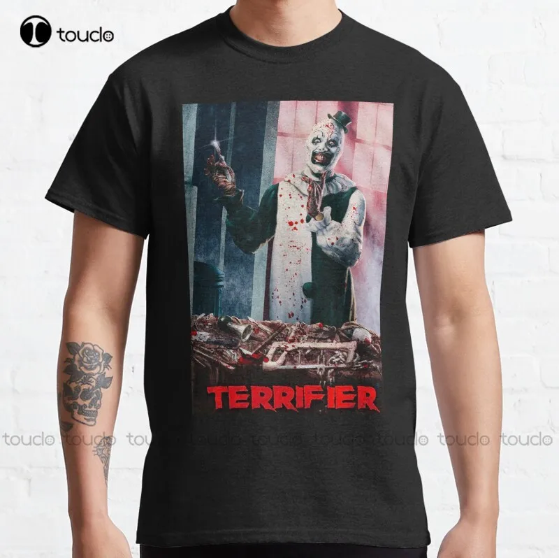 New Terrifier Horror Movie Art Classic T-Shirt Cotton Tee Shirt women's t-shirts Custom aldult Teen unisex fashion funny new