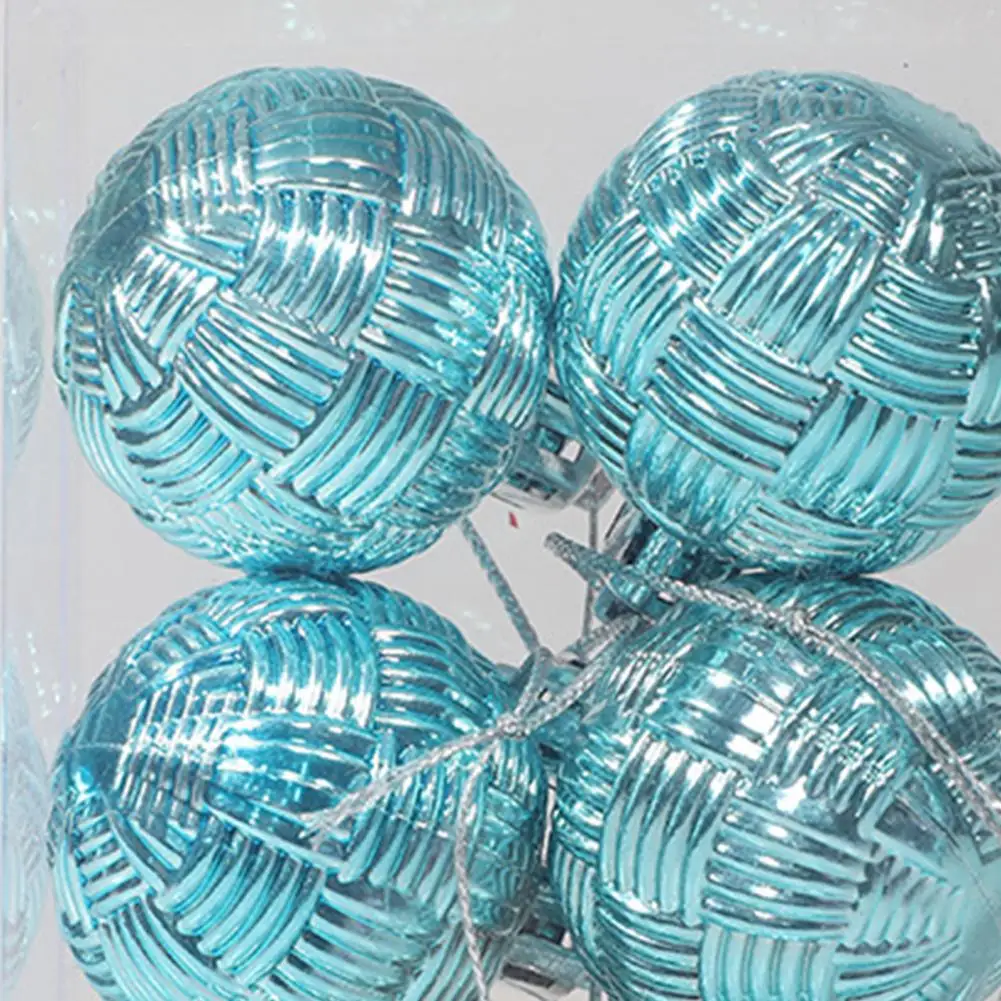 1 caja de bolas de Navidad antideformadas, colgantes de plástico brillante para fiesta de Navidad, adornos, decoración del hogar
