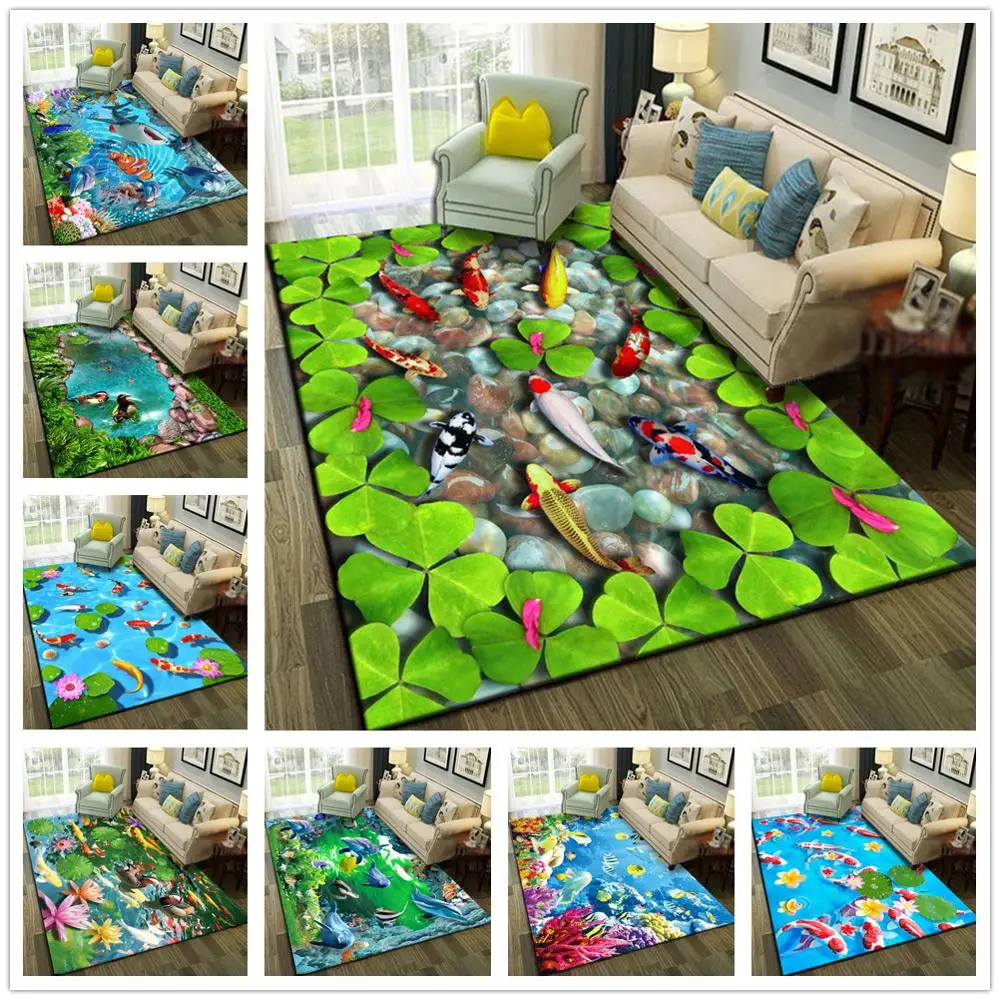 

Creative 3D Printing Hallway Carpets for Bedroom Living Room Area Rugs Cartoon Child Crawl Anti-Slip Floor Mats Kids play Carpet