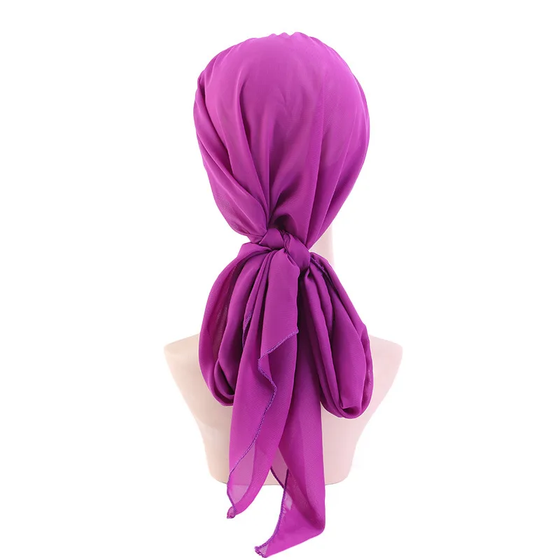 Women Muslim Hijab Cancer Chemo Flower Print Hat Turban Cap Cover Hair Loss Head Scarf Wrap Pre-Tied Headwear Strech Bandana New