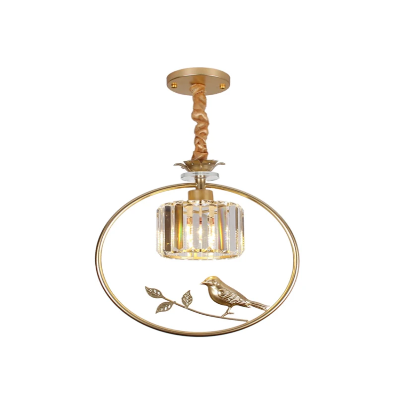 

Nordic Little Bird Crystal Chandelier Use Bar Porch Balcony Corridor Aisle Cloakroom Loft AC85-265V E27 Hanging Lights