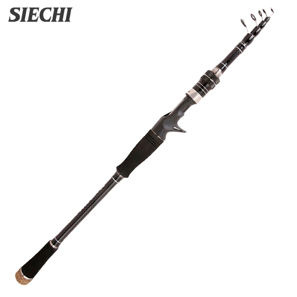 SIECHI 초경량 스피닝 캐스팅 탄소 섬유 루어 낚싯대, 텔레스코픽 낚싯대, 1.8-3.6m 낚시 태클