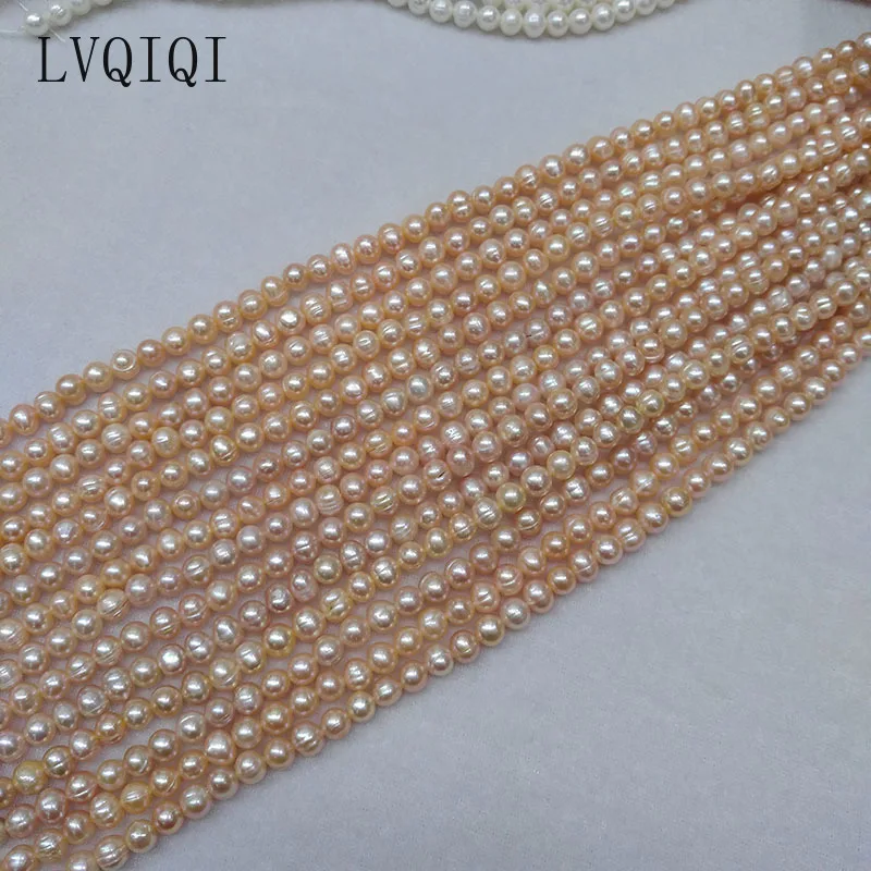 Natural Freshwater Pearl Beads High Quality 36cm Punch Round Loose Pearls Bead for DIY Women Necklace Bracelet Jewelry Making