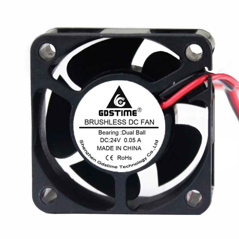 100 Pcs/Lot Gdstime DC 24V 40mmx20mm 40mm Dual Ball Bearing Brushless Radiator Cooling Fan 4020B 4cm Heatsink Exhaust Cooler Fan