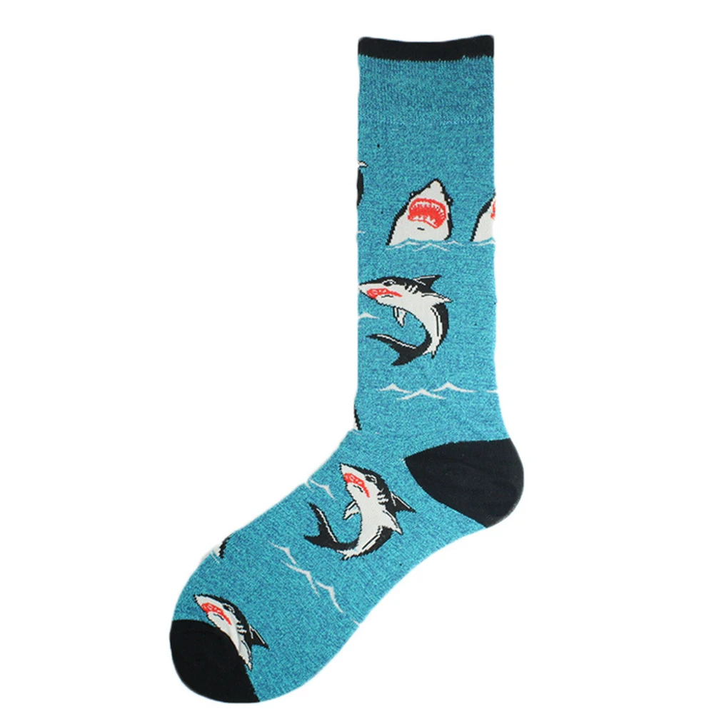 Alien Dinosaur Shark Animal Pattern, fashion lovers men and women cotton socks KF-05