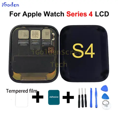 Ekran 40 mm 44 mm do Apple Watch Series 4 Wyświetlacz LCD Ekran dotykowy Digitizer Panel Montaż S4 Wyświetlacz z taśmą samoprzylepną