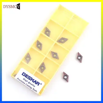 DESKAR الأصلي DCMT 070204 -MV DCMT 070208   MV DCMT11T304 DCMT11T308 LF6018 أداة تحول باستخدام الحاسب الآلي قطع شفرة كربيد تحول أداة