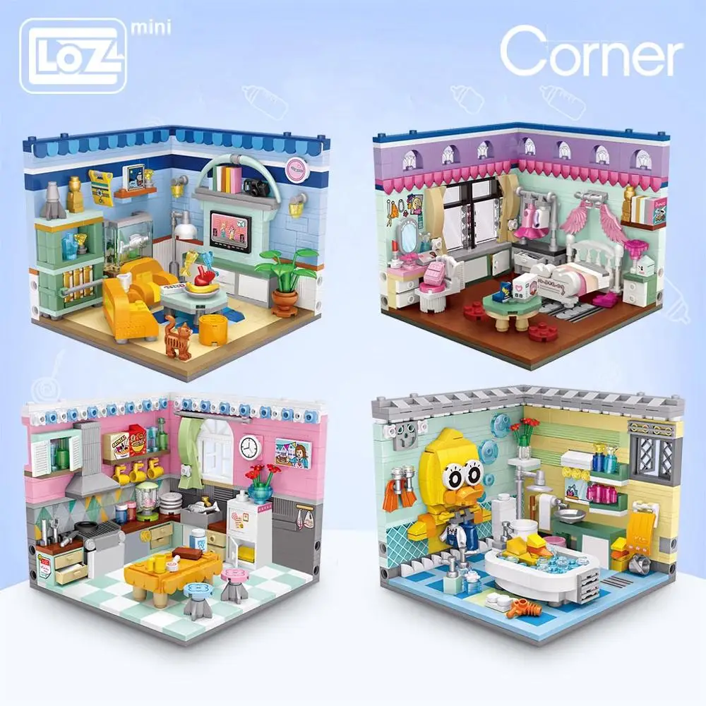 LOZ Mini Building Blocks Building Toy Plastic Assembled Children's Toy DIY Home Scene Model Corner scene