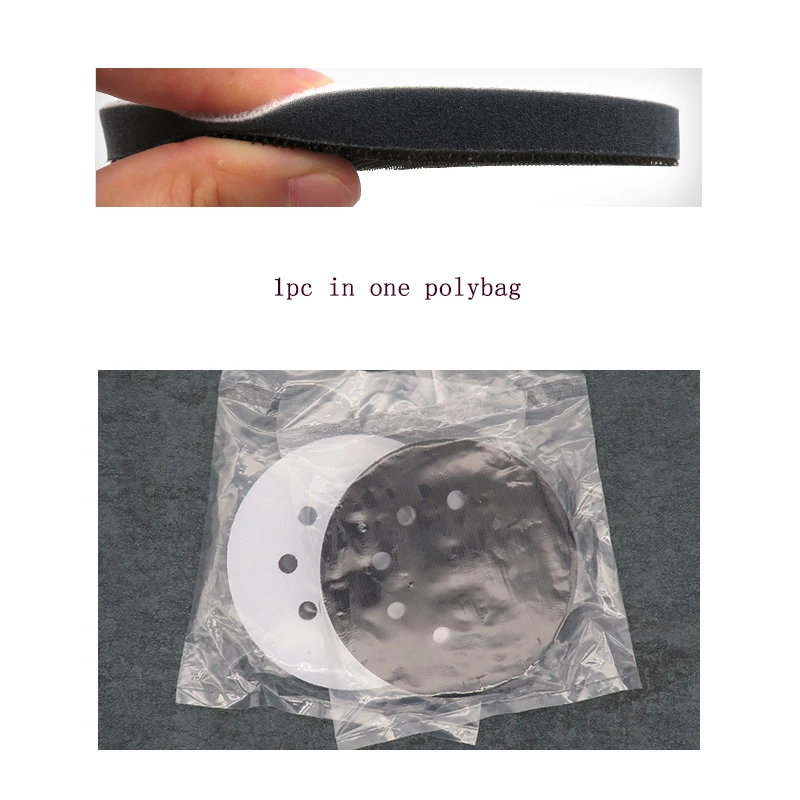 Cuscinetti di interfaccia a densità morbida da 5 pollici 125MM 8 fori Hook and Loop 5 "cuscino di supporto tampone in spugna (Set di 5)