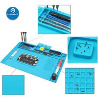 Soldering mat heat insulation silicone pad Working Mat High temperature resistance Maintenance Platform for Phone PCB BGA Repair