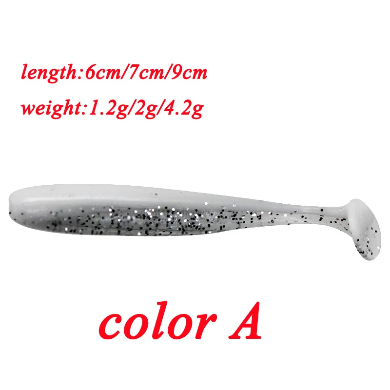 1pcs/lot Wobbler Fishing Lure 6cm/7cm/9cm Easy Shiner Jig Swimbait Artificial Double Color Silicone Soft Bait Carp Bass Lure