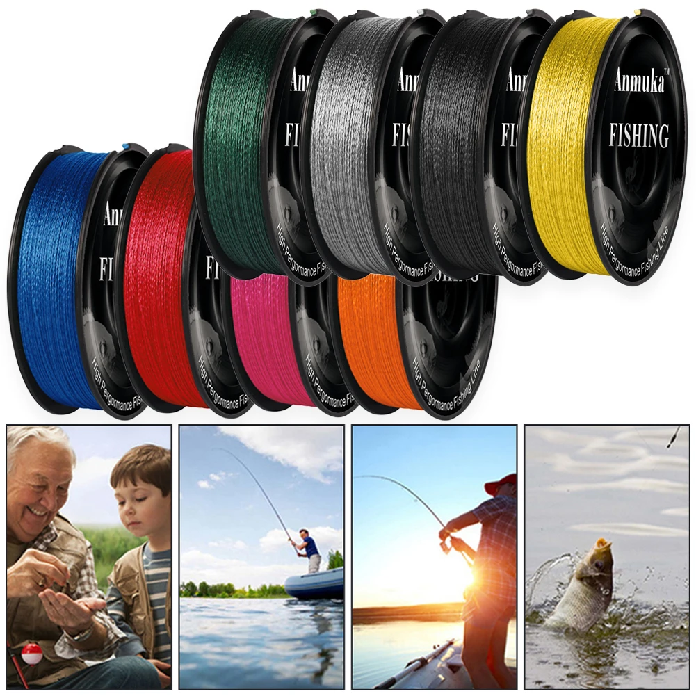 100m Fishing Super Strong PE 4 Strands Weave Braided Fishing Line Rope Fish Tackle Tool Fishing Lines 0.1mm - 0.5mm Accessories