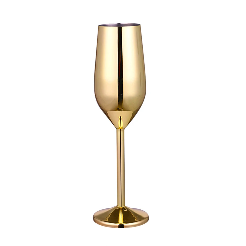 200/500ml Stainless Steel Goblet Champagne Cup Wine Glass Cocktail Glass Creative Metal Wine Glass for Bar Restaurant Bar