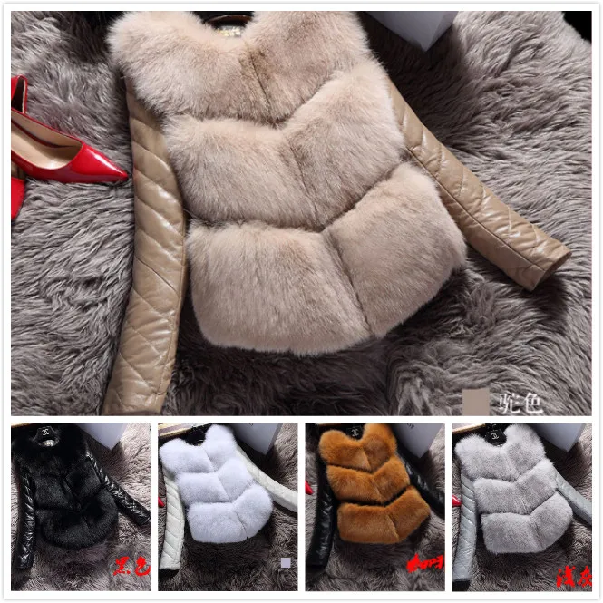 2024 Fashion Autumn Winter Coat Thick Warm Women Faux Fox Fur High-Grade Jacket XS-XXL