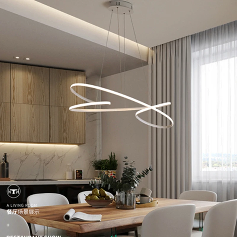 modern led pendant lights for dining living Kitchen room Black/White Aluminum Pendant lamp lamparas modernas Fixtures 2018 new