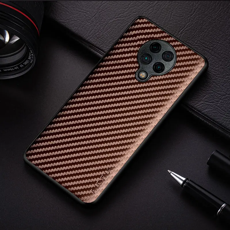 Carbon Fibre texture Phone Case for Xiaomi Poco F2 Pro K30 Pro Ultra Fashion Design Soft Back Cover for Xiaomi Poco F2 Pro Case