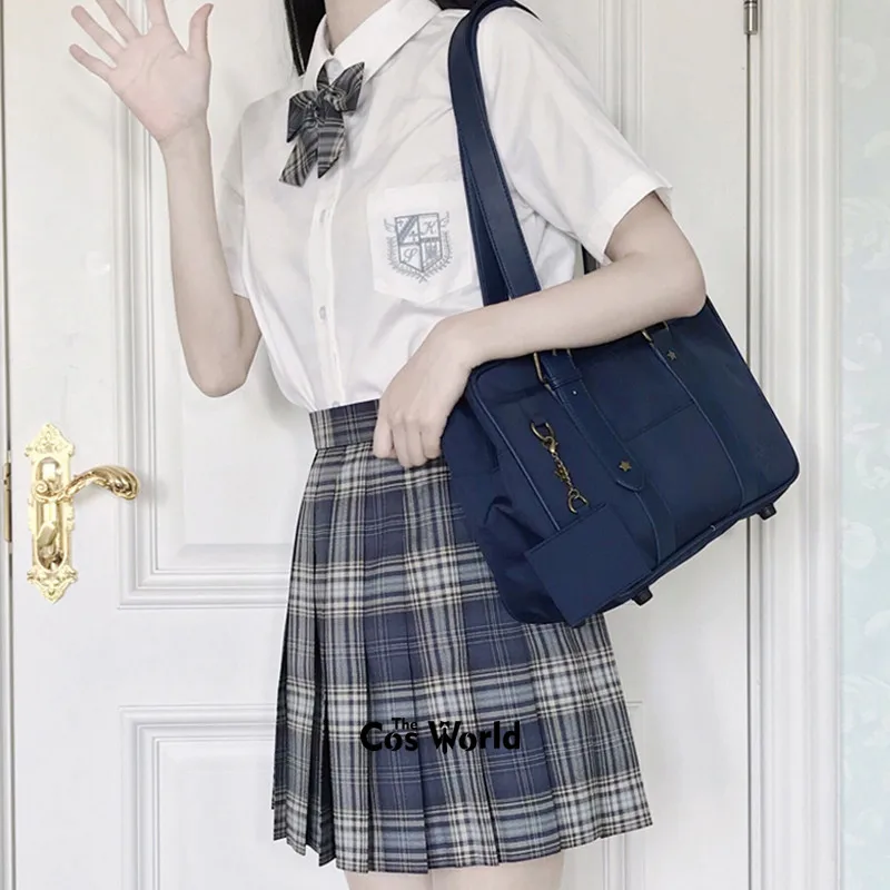 [Bask in the sea] Girl's Summer High Waist Pleated Skirts Plaid Skirts Women Dress For JK School Uniform Students Cloths