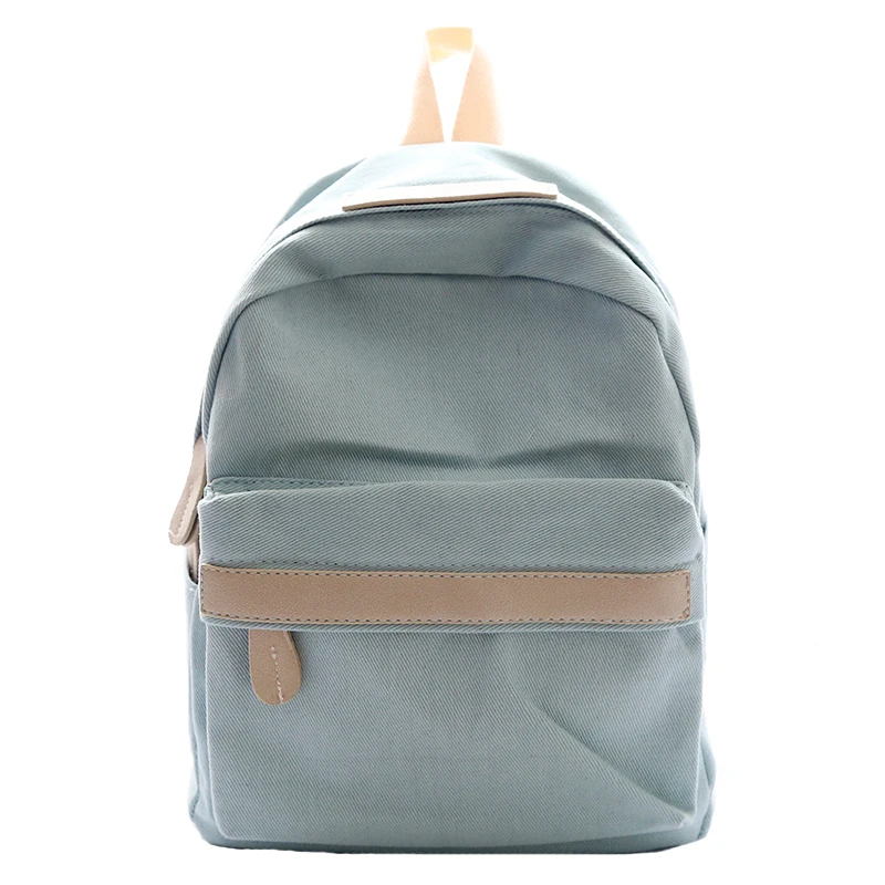 Female Small Fresh Canvas Backpack Women Solid Color School Backpacks for Teens Schoolbag Two Sizes Travel Shoulder Bags New