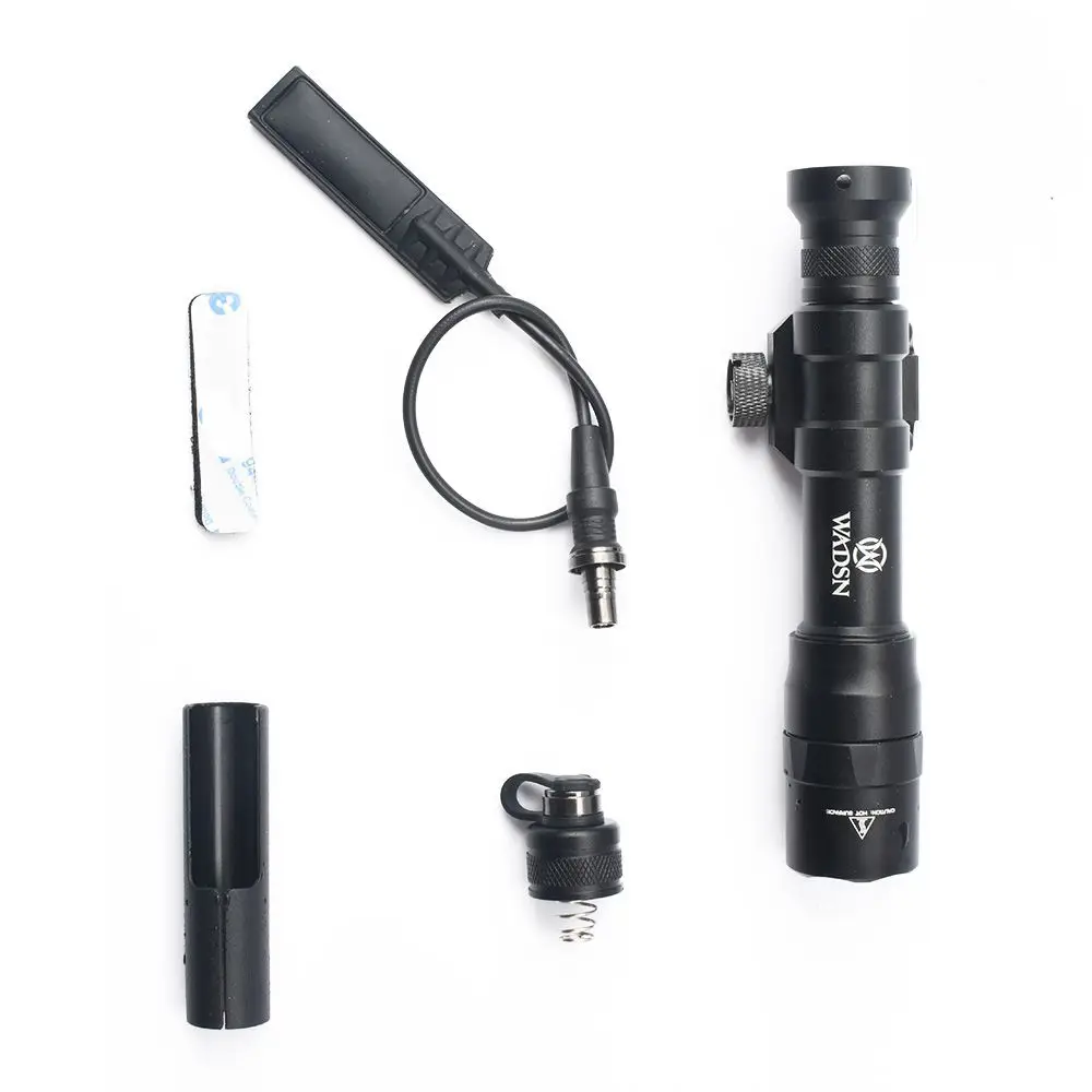 

Tactical Flashlight M600DF Dual Fuel LED Scout Light 1400 Lumens Airsoft Torches 1913 Rails Weapon Lights Hunting