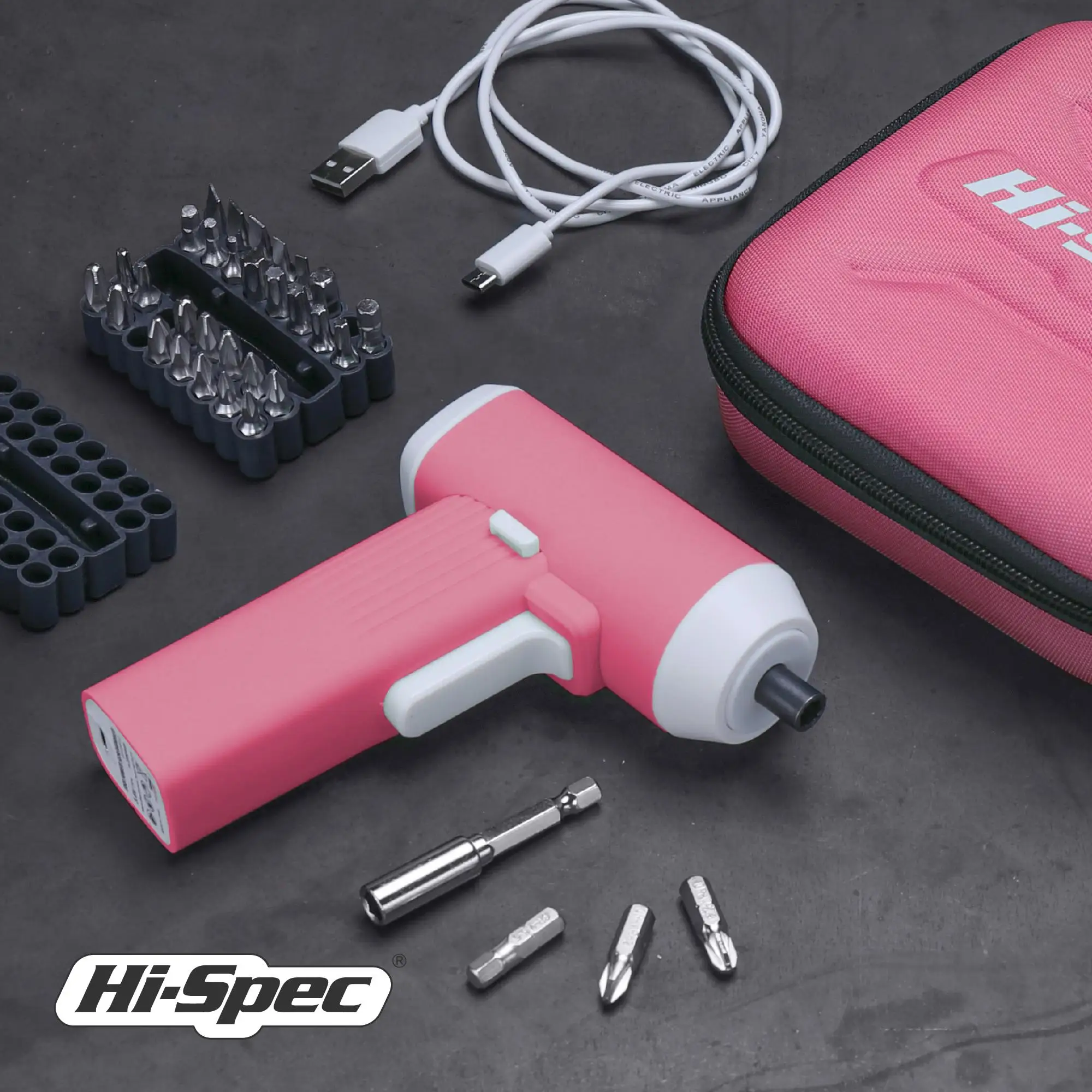 Imagem -06 - Oi-especs Lindo Rosa Chave de Fenda Elétrica Kit Requintado Senhora Meninas Broca Conjunto de Ferramentas Eléctricas sem Fio para Casa Crianças Feminino