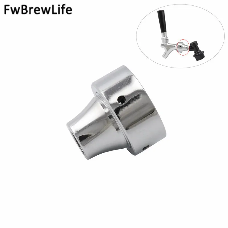 

Chrome Brass Quick Disconnect Beer Faucet Adapter for Homebrew Draft Beer Tap Thread 1-1/8"-18