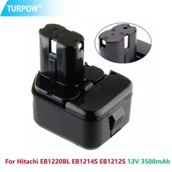 Turpow 3500mAh 12V NI-MH  High Quality Tool Battery For Hitachi EB1214S 12V EB1220BL EB1212S WR12DMR CD4D DH15DV C5D DS 12DVF3