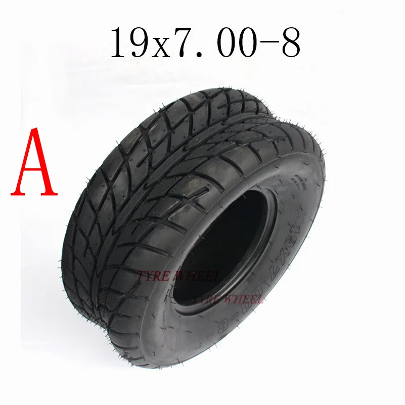 19x7.00-8 Inch ATV Vacuum Tire  Four Wheel Vehcile Motorcycle Fit for 50cc 70cc 110cc 125cc Small  Front or Rear Wheels