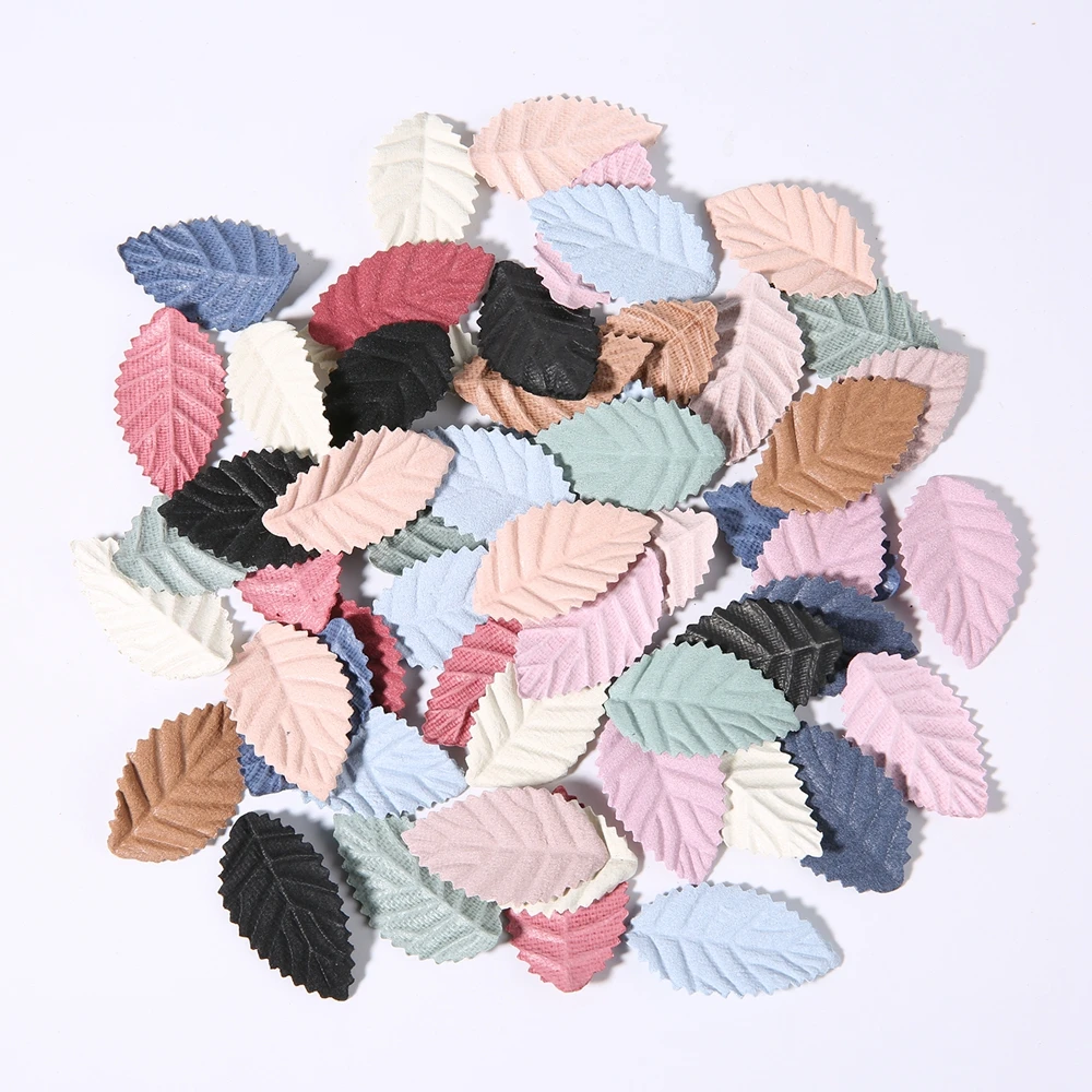 50Pcs Tree Leaf Artificial Flower Leaves For Home Wedding Decoration 2022 Fall Wreath Garland Bookmark Decor DIY Accessories