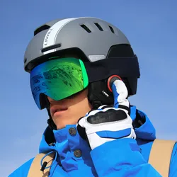 2023 New Ski Helmet Smart Outdoor Snow Sport Snowboard Bluetooth Phone Safty Helmets SOS Alert Walkie Talkie Skiing Equipment