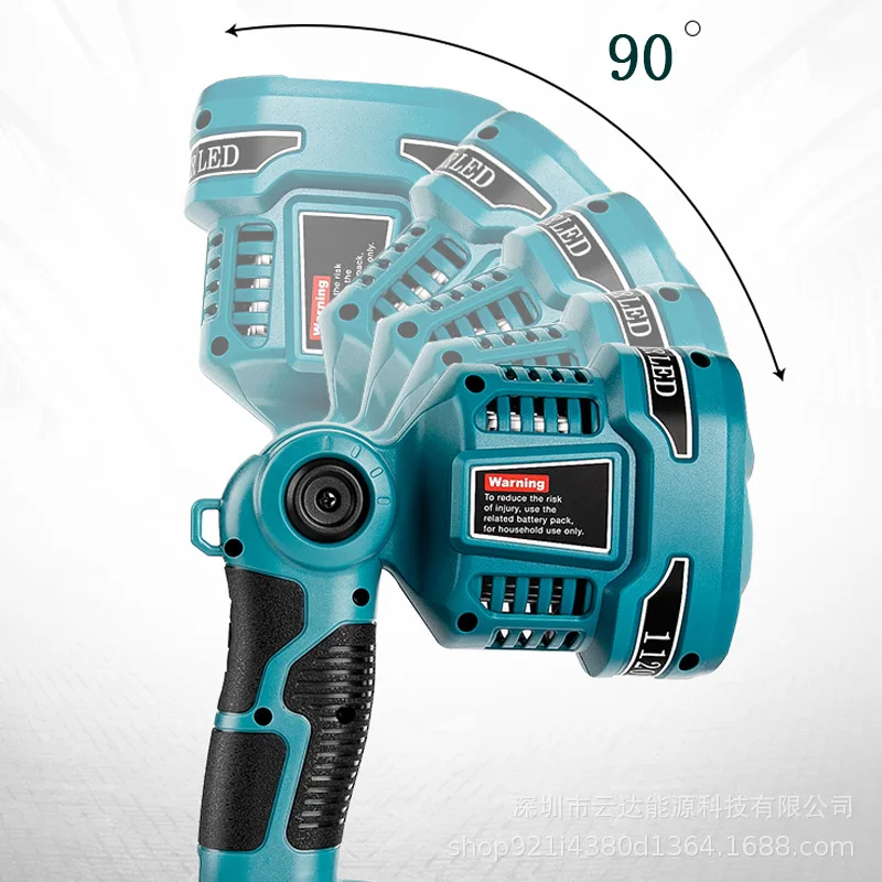 Imagem -04 - Lanterna Led Portátil 12w Holofote Lanterna Lâmpada de Mão Luz de Aviso Área Externa Pesca Acampamento Makita Bateria de 18v