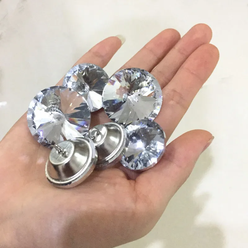 50Pcs/lot Rhinestone Crystal Buttons Sewing Sofa DIY Diamond Upholstery Headboard sofa Buttons Accessories18/20/25/30MM