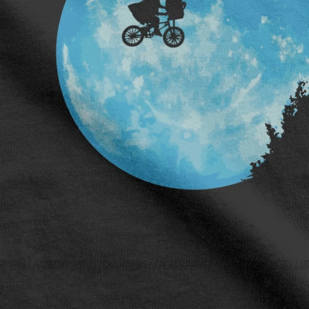 Novelty ET The Extra Terrestrial E.T. T-Shirts for Men Crewneck 100% Cotton T Shirt Short Sleeve Tee Unique Clothes for Male