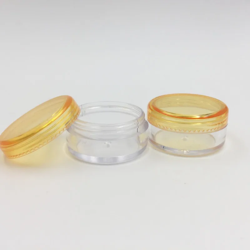 Cheap 50pcs/lot 5ml 5g Mini cosmetic cream jars, cosmetic plastic jars, plastic cosmetic jar cream bottle sample makeup jars pot