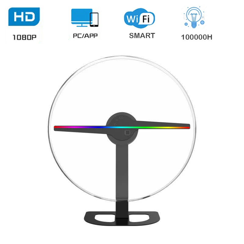 

2020 latest model mini size 30cm cheap 3d fan Hologram projector Advertising Display hologram Fan Holographic 3d player