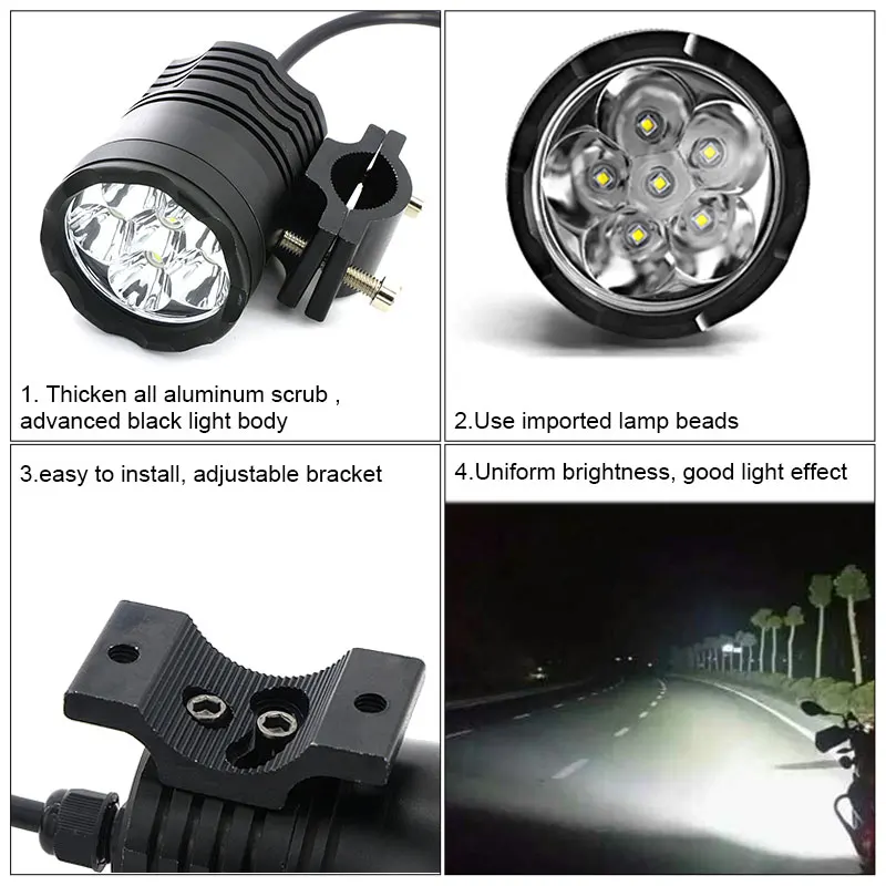 1set 12000lm Motorcycle fog light For BMW R1200GS ADV F800GS F700GS F650GS K1600 LED Auxiliary Fog Light Assemblie Driving Lamp