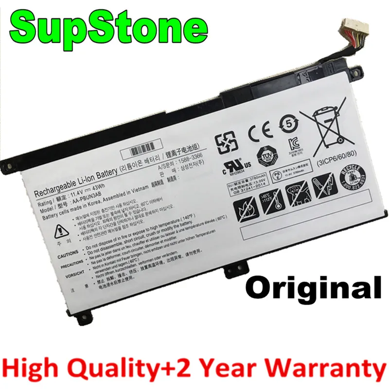 SupStone New AA-PBUN3AB AA-PBUN3QB Laptop Battery for Samsung NP530E5M NP740U5L NP800G5M NP750QUA NP300E5K 550XAA-X05 300E5K