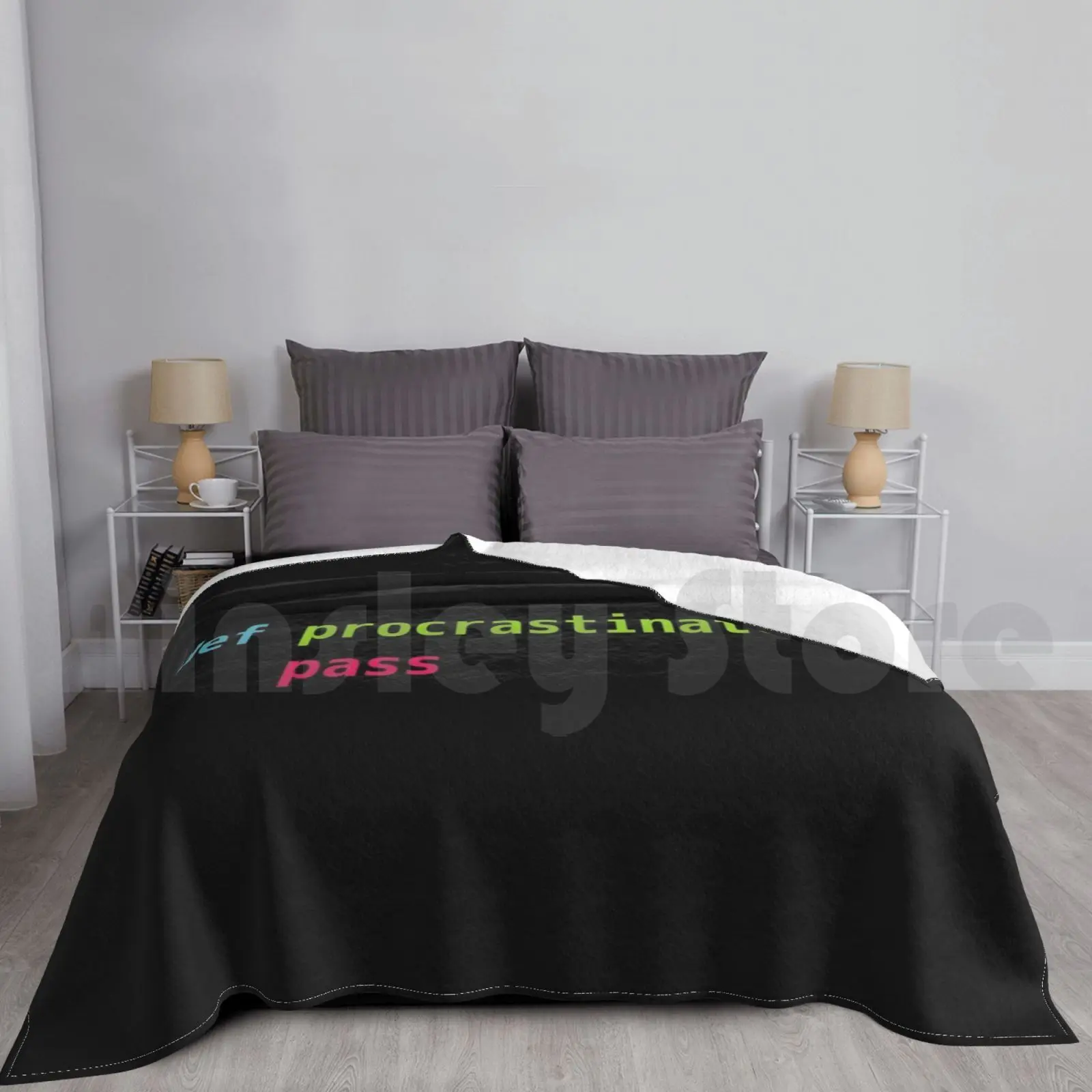 Funny Python Code Pun Design-Def Procrastinate Pass Blanket For Sofa Bed Travel Computer Code Coding Software