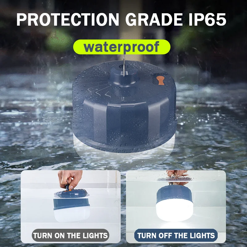 LED Solar Bulbs Outdoor Waterproof With Hook USB/Sunlight Powered Lamp Camping Trekking Tent Lighting Solar Emergency Light