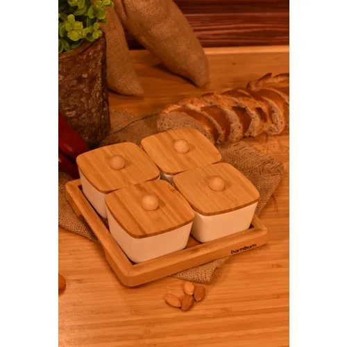 Bambum Lalin - 9 Piece Bamboo Lid Breakfast Set