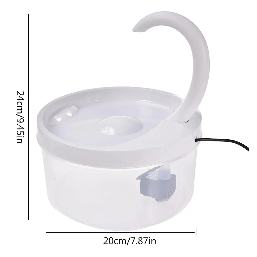 2L Pet Water Fountain Swan Neck Shaped Cat Water Dispenser USB Charging Automatic Power-off Drinking Fountain for Cats Dogs