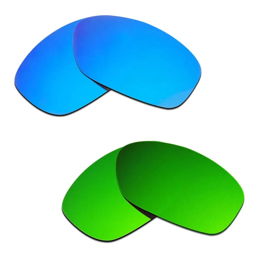 

HKUCO For Pit Bull Sunglasses Replacement Polarized Lenses 2 Pairs - Blue&Green