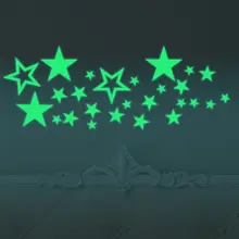 Glow-in-the-dark Moon and Stars Wall Stickers for Kids #5